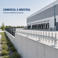 Barrière murale rotative personnalisable pour la protection périmétrique commerciale des clôtures et portails