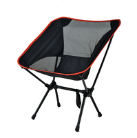 Chaise d'extérieur pliante grise légère pour moto de pêche Portable à dossier haut pour le camping, la plage et la lune