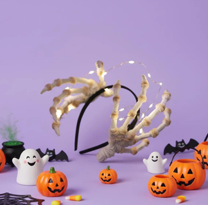 Pafu Serre-tête d'Halloween, Accessoires de Déguisement et Décoration pour Fête, Motifs Araignée, <span class=keywords><strong>Citrouille</strong></span>, Chapeau de Sorcière, Fantôme, Main de Squelette - Product Image 6