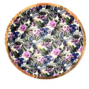 Indian Handmade Acacia Wooden Color Enamel <b>Sticker</b> <b>Bowl</b> High Quality Safe Snacks Serving Multi-Purpose Hotel Kitchenware Home - Product Image 1