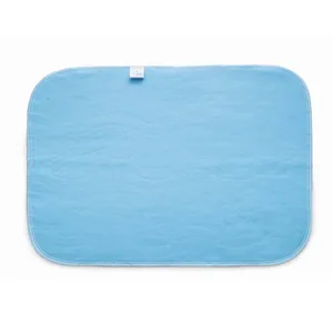 Sous-couche lavable réutilisable pour incontinence Coussin absorbant pour <span class=keywords><strong>pipi</strong></span> Adulte Grande couche avec rabat d'aile Drap imperméable Vert Bleu - Product Image 5