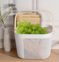 Cestas de Metal para Armazenamento de Frutas e Vegetais para Organização de Piqueniques