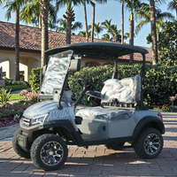 Voiture de golf électrique professionnelle 48V à deux places, alimentée au lithium, en promotion, buggy de golf tout-terrain, 30-50 km/h, 70-90 km d'autonomie