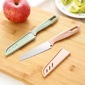 Candy Colored Fruit Knife With Sheath 2 Piece Set Easy To Clean Kitchen Peeler For Fruits And Vegetables - Product Image 1