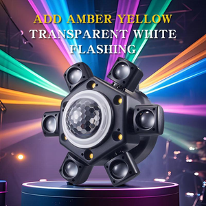 Luz Móvil de Cabeza YSH DJ de 120W con 6 Brazos, Luces de Escenario Giratorias con Efectos de Caleidoscopio/Estroboscópico Blanco Ámbar/Iluminación de Cielo Estrellado - Product Image 2