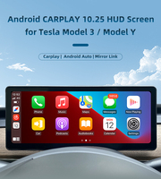 Écran HUD MEKEDE 10,25 pouces Android pour Tesla Model 3 Model Y, lecture sans fil Android Auto, FM AUX DVR Audio BT