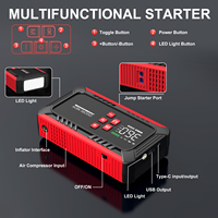 Batterie externe de démarrage de voiture Booster de batterie haute puissance avec gonfleur de pneu pour démarrage d'urgence de voiture
