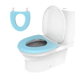 Hot Sale Comfortable Bathroom Silicone Toilet Seat Cover Winter Toilet Cover Washable Closestool Mat Seat Cover