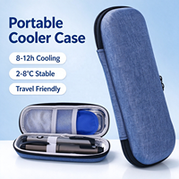 Étui à stylos en EVA à double fermeture éclair avec doublure isolante, pochette de rangement avec sangle de transport, sac de voyage
