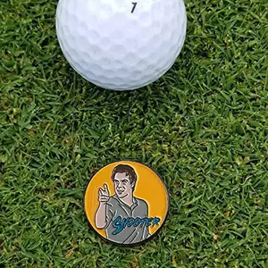 고품질 무료 사용자 정의 로고 부드러운 에나멜 금속 골프 도전 동전 마커 사용자 정의 골프 공 마커 모자 클립