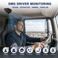Caméra de tableau de bord 4G AI à double objectif avec GPS, WiFi, ADAS, DMS, BSD, vision nocturne, étanche, pour camions, bus, véhicules commerciaux, surveillance en direct
