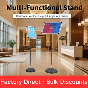 Soporte de Aluminio para Letreros A4, Ajustable, con Pedestal, para Ferias y Exposiciones, Directo de Fábrica - Product Image 3