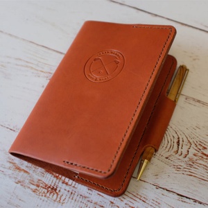 Italian Leather <b>Golf</b> Scorecard Holder with Pen Loop Factory Wholesale-Yardage Book Cover Designed for Golfers - Product Image 6