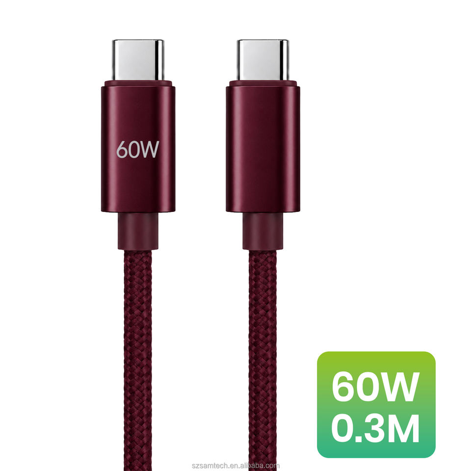 USB C to C Cable Short USB Type C 60W Fast Charging Nylon Braided ...