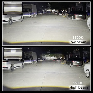 ไฟหน้ารถยนต์ S500 ไฟสูง/ต่ำ ไฟสปอร์ตไลท์ LED ไฟหน้ากระจังหน้าโปรเจคเตอร์เลนส์ 108W สีขาวเหลือง หลอดไฟมอเตอร์ไซค์ 3 LED - Product Image 5