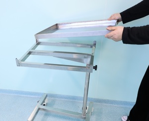 LK B21 Elderly Medical Best-selling Two Three-floor Therapy Treatment Hospital Surgical Stainless Steel <strong>Trolley</strong> Cart 100 Lb Load - Product Image 3