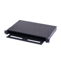 Boîtier de terminaison vide ODF 1U 19'' coulissant pour montage en rack, en acier laminé à froid, avec plateau de gestion des câbles pour panneau de brassage à fibre optique