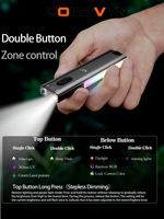 Lampe torche portable multifonction en alliage d'aluminium haute performance avec lumière UV et tête d'allumage remplaçable