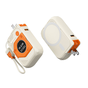 พาวเวอร์แบงค์ไร้สาย 2-in-1 รุ่นใหม่ปี 2026 ความจุ 10000mAh รองรับการชาร์จเร็ว 22.5W PD แบตเตอรี่สำรองแบบพกพาพร้อมสายชาร์จในตัว - Product Image 1