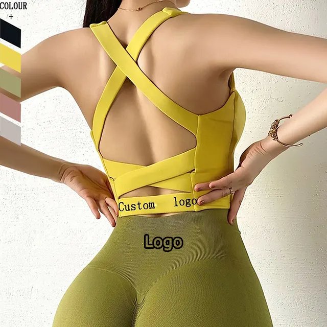 Custom Logo Women Seamless Sport Yoga Sport Bra Gym Tank Top And Leggings Set Gym Wear Sportswear Workout Clothing