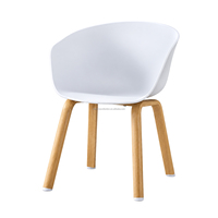 Chaise de salle à manger moderne en plastique avec accoudoirs, coque incurvée multicolore, idéale pour la maison, les cafés et les restaurants – Offre Spéciale