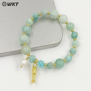 WT-B712 Bellissimi Bracciali in Oro <span class=keywords><strong>con</strong></span> Perle Naturali e Ciondoli a Forma di Stella e Conchiglia, Accessori di Gioielleria alla Moda - Product Image 6