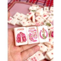 Luxuriöses Wild Mare Desert Rose Mahjong-Set mit 160 Steinen, handgefertigt aus Acryl, Designer-Kollektion für festliche Schachspiele
