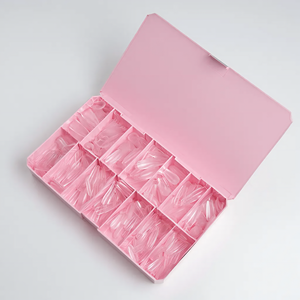 14 Tamaños Puntas de Uñas de Gel Suave en Forma de Ataúd con Logo Personalizado, Cobertura Completa, Acrílico Transparente PMMA, Caja de Puntas de Uñas de Gel Natural X al Por Mayor para Acrílico - Product Image 2