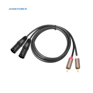 Placcato oro spina <span class=keywords><strong>2</strong></span> <span class=keywords><strong>RCA</strong></span> maschio a <span class=keywords><strong>2</strong></span> xlr femmina Mixer cavo adattatore <span class=keywords><strong>Audio</strong></span> 1.5m - Product Image 5