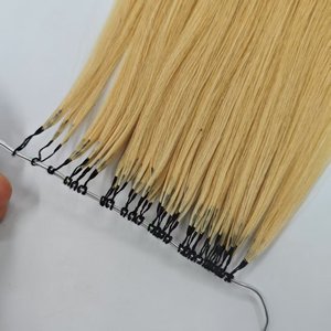 Extensiones Remy virgen de alta calidad 9A 10A12A, punta de pluma circular pequeña <span class=keywords><strong>americana</strong></span>/coreana, sin plegado, sin punta, cabello humano de algodón - Product Image 2
