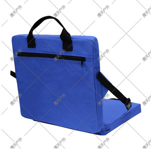 Outdoor Chair <b>Cushion</b> With Backrest Red Portable <b>Rectangular</b> Seat Pad For Plaza Stadium Use - Product Image 3