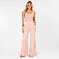 Pantalon évasé à ourlet festonné pour femme, coupe cloche, taille haute, décontracté, confortable, élégant, classique, respirant, pour la course et le fitness