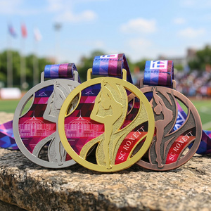 Medallas <span class=keywords><strong>de</strong></span> Metal con Logotipo en Relieve, Chapadas en <span class=keywords><strong>Oro</strong></span>/Plata/Bronce, Medallas Personalizadas <span class=keywords><strong>de</strong></span> Metal, Corte Hueco, Aleación <span class=keywords><strong>de</strong></span> Zinc, Medallas <span class=keywords><strong>de</strong></span> Gimnasia y Danza - Product Image 2
