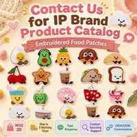 Patchs brodés thermocollants et à coudre sur le thème des aliments Kawaii : Œuf, Avocat, Ananas, Donut, Croissant, Cerise, Boba, Taco, Toast