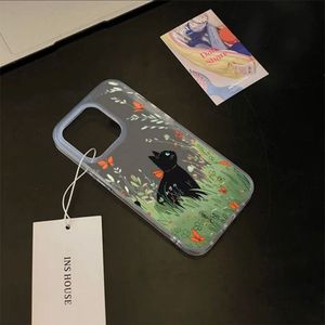 Coque de téléphone portable VIVOIQOO13 S30 X100 Y77 X90 avec motif chat noir et papillon, finition givrée et grandes découpes, vente en gros - Product Image 2