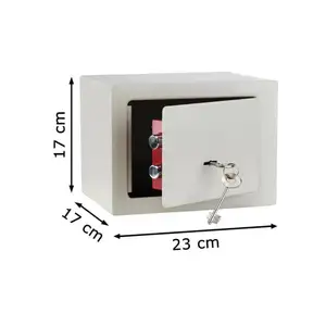 Europa Populaire Mini Small Key Safe Box Met 2 Sleutels 4.6l Capaciteit Vloer Gemonteerd Voor Geld Geld Kids Cadeau