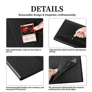Carpeta para Tarjetas Coleccionables <span class=keywords><strong>de</strong></span> 12 Bolsillos Lista para Enviar, Álbum <span class=keywords><strong>de</strong></span> 480 Bolsillos con Carga Lateral <span class=keywords><strong>de</strong></span> Material PP para Tarjetas Deportivas Pokémon, MOQ Bajo - Product Image 4