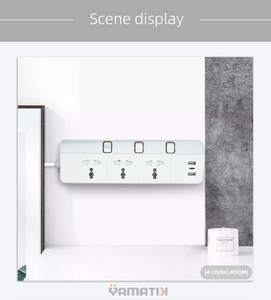 Nuevo Enchufe de Extensión Universal PLUS de 10A y 2500W con 3 Tomas de Corriente y 3 Puertos USB, con Interruptor de Seguridad contra Sobrecarga - Product Image 2
