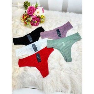 Calzoncillo in cotone da donna con rifiniture in pizzo in biancheria intima di vari colori - Product Image 3