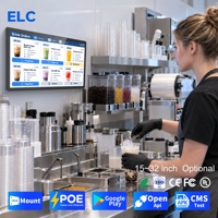 Layar Sentuh Komersial Android 14 KDS Kitchen Display PoE VESA Mount RK3576S 3 TOPS untuk Alur Kerja Dapur Minuman
