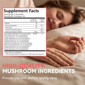 Oem/ODM nấm Gummies nấm hàng ngày bổ sung với sư tử bờm, linh chi, Chaga, gà tây đuôi, <span class=keywords><strong>maitake</strong></span> não hỗ trợ - Product Image 3