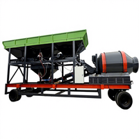 Centrale à béton mobile automatique portable JZM1200, ligne de production de 40 m³/h pour travaux routiers