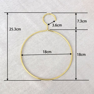 18cm kim loại phần cứng Khăn lụa vòng tròn lớn hiển thị giá khăn tắm khăn cửa hàng hiển thị quần áo móc lưu trữ nhà kim loại giá - Product Image 6