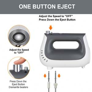 2024 nuevo estilo 350W potente batidor <span class=keywords><strong>de</strong></span> cocina ligero para cocinar y hornear pasteles batidora <span class=keywords><strong>de</strong></span> <span class=keywords><strong>Mano</strong></span> Eléctrica - Product Image 4