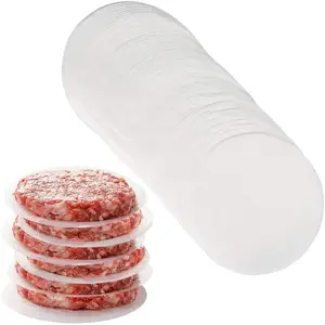 Papier antiadhésif pour hamburgers, 50 pièces, taille personnalisée, pour séparer les perles et faire de la pâtisserie, diamètre 150 mm