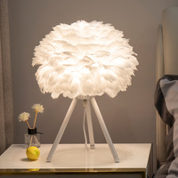 Lámpara de Pie Metálica Pequeña de Estilo Postmoderno con Pluma, LED E27, Altura Ajustable, Rosa/Amarillo/Rojo, Alto CRI 95, para Sala de Estar, Dormitorio, Oficina, Hotel