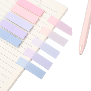 Notas Adhesivas <span class=keywords><strong>Transparentes</strong></span> de Diseño Personalizado, Precio de Fábrica, Autoadhesivas, de PET, Índice, <span class=keywords><strong>Post</strong></span>-it, Coloridas, con MOQ Bajo - Product Image 1