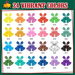 Marcadores de Pintura Acrílica Permanente de 24 Colores, Rotuladores de Pintura Acrílica de Punta Plana para Madera, Roca, Vidrio, Lienzo, Piedra, Tela, Metal, Cerámica - Product Image 3
