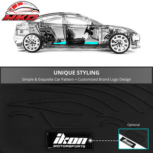 Alfombrillas de látex para coche Honda CR-V 2012-2016, alfombras para todo tipo de clima, color negro, 3 piezas, estilo IKON, impermeables - Product Image 2