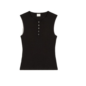 Custom <strong>Henley</strong> Style High Quality 100 % Cotton <strong>Men's</strong> Sleeveless Tank <strong>Top</strong> Hot Summer <strong>Top</strong> Casual Wear - Product Image 6